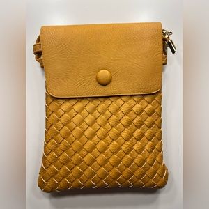 Mustard color mini cross body bag